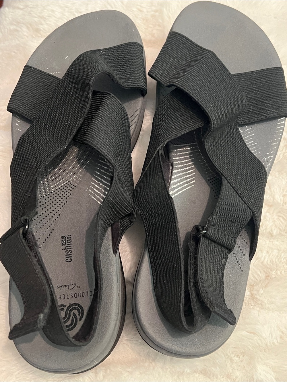 Clarks Cloudsteppers Arla Primrose Black Slingback Sandals